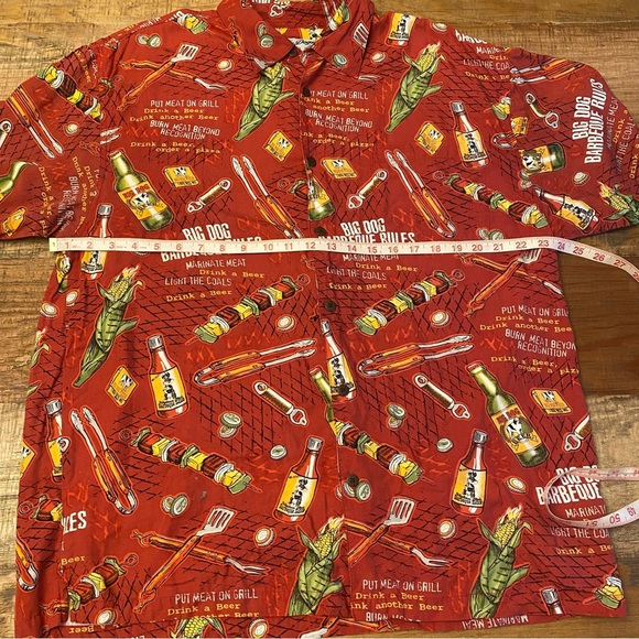 Big Dogs Authentic button down shirt size Large Barbecue Hawaiian - Picture 6 of 9
